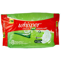 Whisper Choice Aloe Vera Freshness Wings - 20 Pads